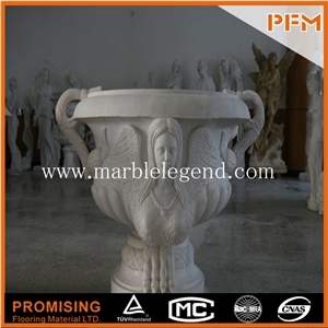Factory Design Fashion Big Flower Pot Plant, Brown Marble Flower Pots