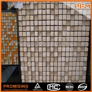 Foshan Wholesale Glass and Stone Mosaic Tile Strip Stone Mosaic Tile for Backsplash