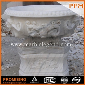 Garden Pot, Marble Pot,Stone Flower Pot for Memorial Stone