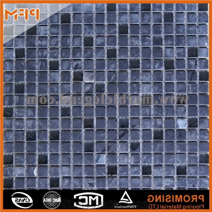 Golden Select Glass and Stone Mosaic Wall Tiles,Basket Wave Stone