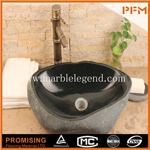 Granite Polished Bathroom Sink,Lowest Price China Black Granite Bathroom Sinks
