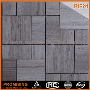 Grey Wood Grain Marble Border Nutural Stone Mosaic for Accent Tiles