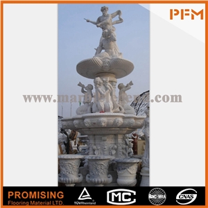 Hand Carved Human Like White Marble Garden Water Fountain,Outdoors &Indoors Decoration,Art Water Fountatin, Hunan White Marble Fountain