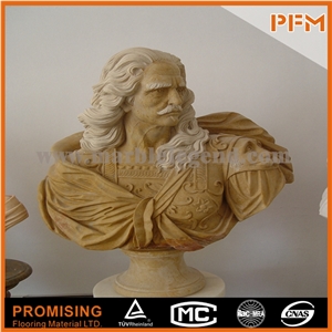 Henan Yellow Limestone/ Bust Sculptured Statue /Western/European Customized Figure Human/ Hand Carving