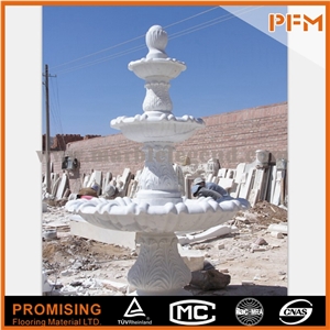 High-Quality 3 Tier Garden Marble Sculpture Fountain Outdoor Fountains Flowers