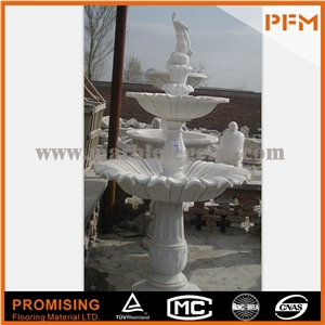 High-Quality 3 Tier Garden Marble Sculpture Fountain Outdoor Fountains Flowers