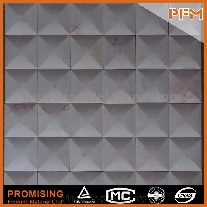Hot Product White Marble Mosaic Tile Mk-188 Architectural Interior Wall Panels Decoration
