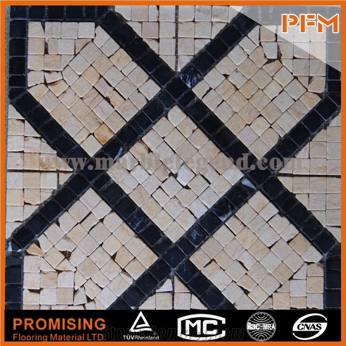 Hot Sale China Grey Travertine Mosaic 298x298mm Building Materials