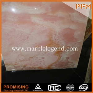 Hot Sale China Natural Polished Pink Onyx Slab,Natural Pink Onyx