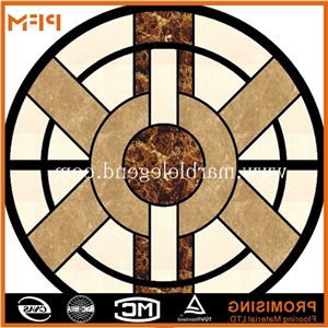 Hot Sale Different Pattern Marble Inlay Flooring Design, Dark Emperador/Golden Year/Rosso Verona/Crema Marfil/Honey Onyx/Onyx Green/India Green/Lapis/Ariston Marble Medallion