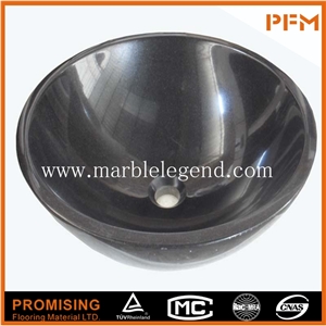 Hot Sale Top Quality Shanxi Black Marble Vanity Top & Basin,Black Basin