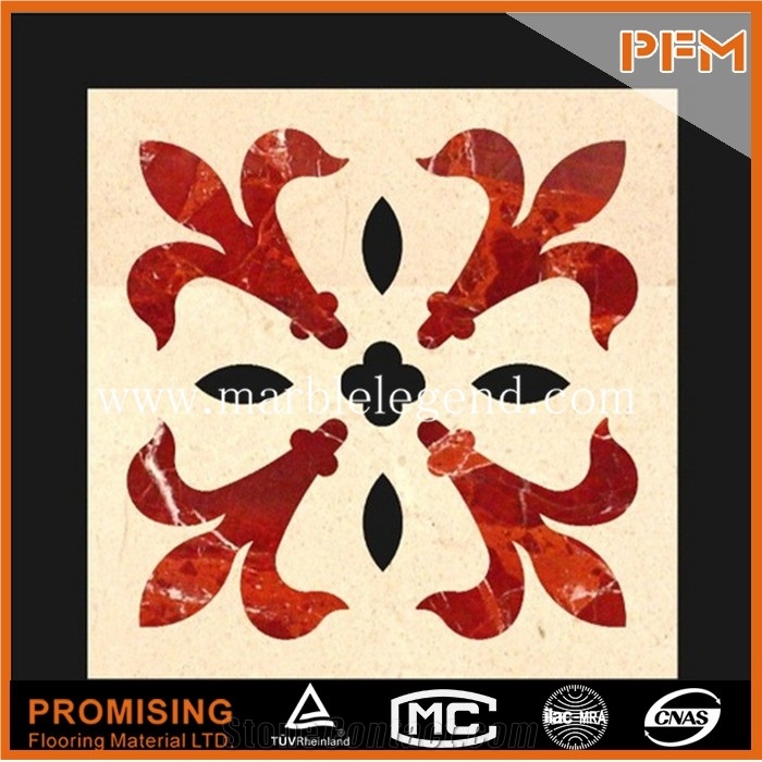 Hot Sale Well Polished High Quality Marble Inlay Waterjet Medallion Flooring Design