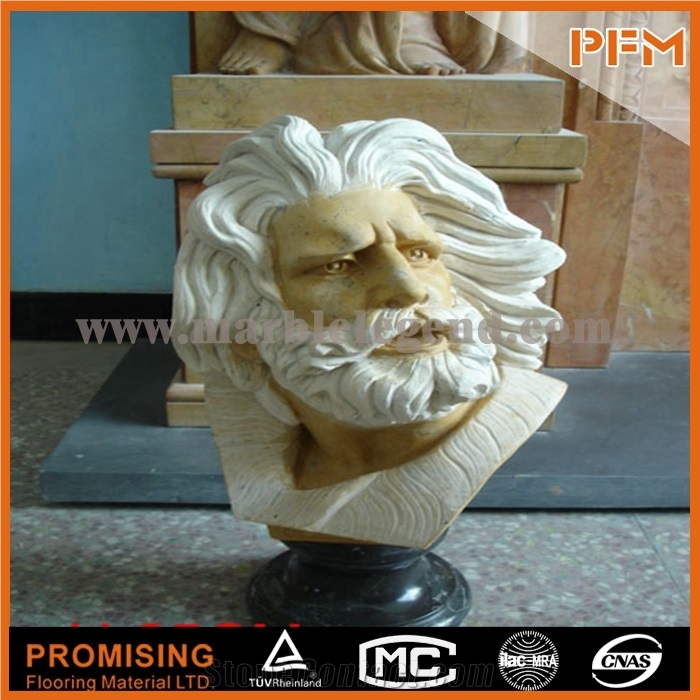 Hunan White Marble Bust Sculptured Statue /Western/European Customized Figure Human/ Hand Carving