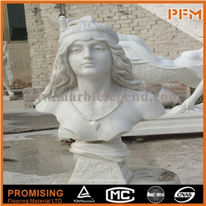 Hunan White Marble Busts,Buselegant Custom Wholesale Antique Lady Bust White Marble Statues