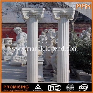 Hunan White Marble Distributor Sale Antique Column