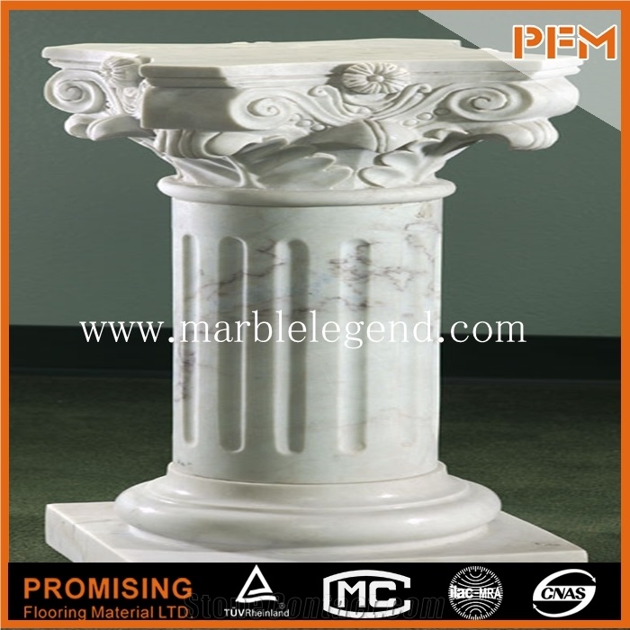 Interior Used Decorative Great Processability Marble Columns and Bases