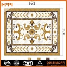 Italian Home Inlay Marble Floor Design,Creative Customizer Design Top Quality Marble Inlay Flooring, Dark Emperador/Golden Year/Rosso Verona/Crema Marfil/Honey Onyx/Onyx Green/India Green Marble Medal