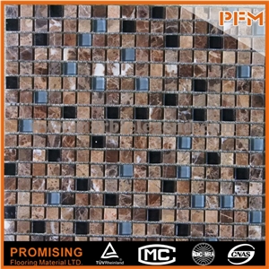 Js Brown Marble Mosaic Tile Mix Resin Mosaic for Backgroud Wall Good Price for 2015 Most Popular Off-White Multi Size Stone Mosaic Floor Tile Mit-