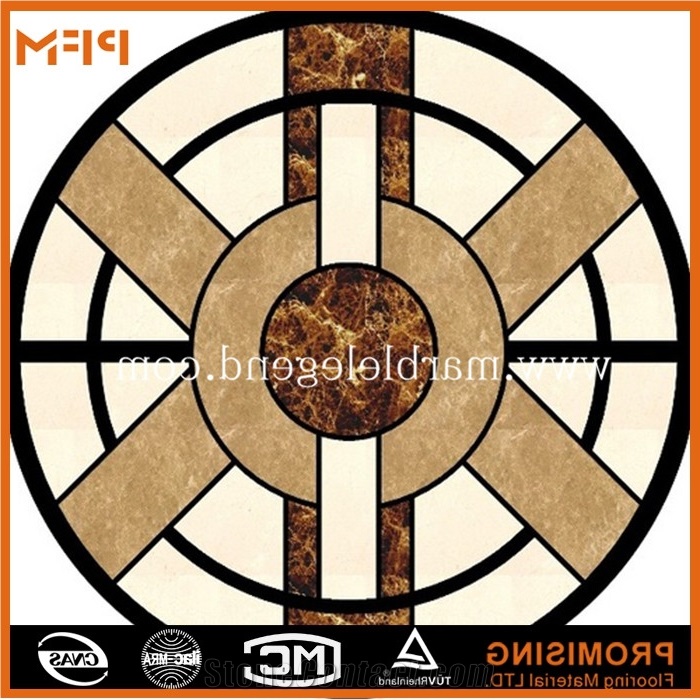 Lack and White Marble Inlay Flooring Design,Italian Marble Flooring Design, Dark Emperador/Golden Year/Rosso Verona/Crema Marfil/Honey Onyx/Onyx Green/India Green Marble Medallion