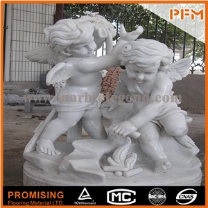 Lovely Children Garden Statues and Sculpture Marble Child Sculpture, Hunan White Marble Statues