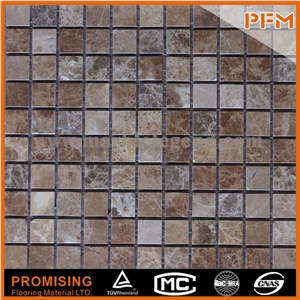 Magical Beauty Brown Travertine Mosaic Tiles,Stone Mosaic Floor Tile 15x15x8mm