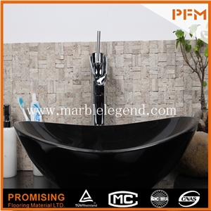 Marble Hand Washing Basin for Hotel,Polished Black Marble Sinks, Marble Washing Basin