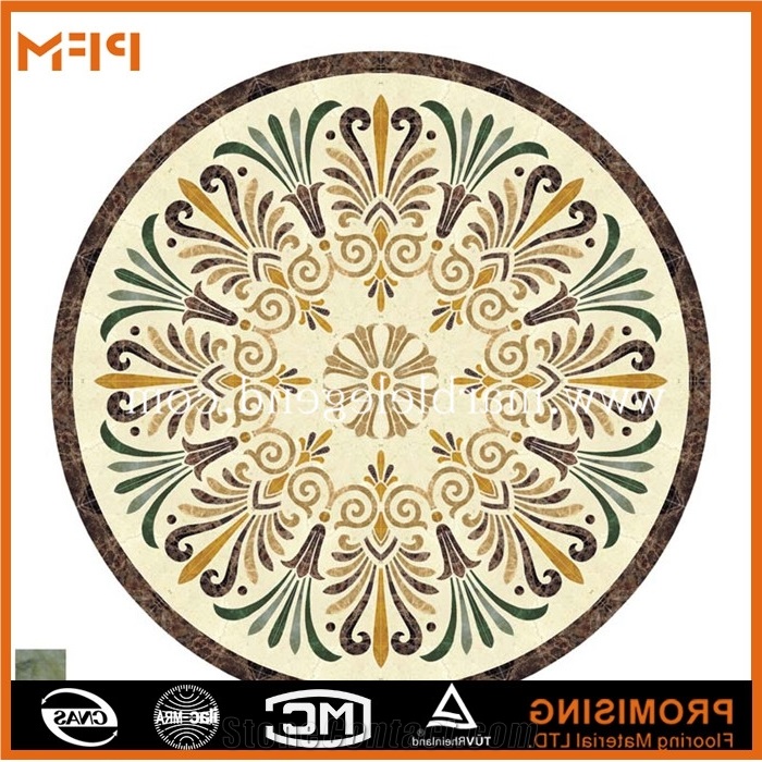 Marble Inlay Flooring Design,Cheap and Favorable Marble Inlay Flooring Design, Dark Emperador/Golden Year/Rosso Verona/Crema Marfil/Honey Onyx/Onyx Green/India Green Marble Medallion