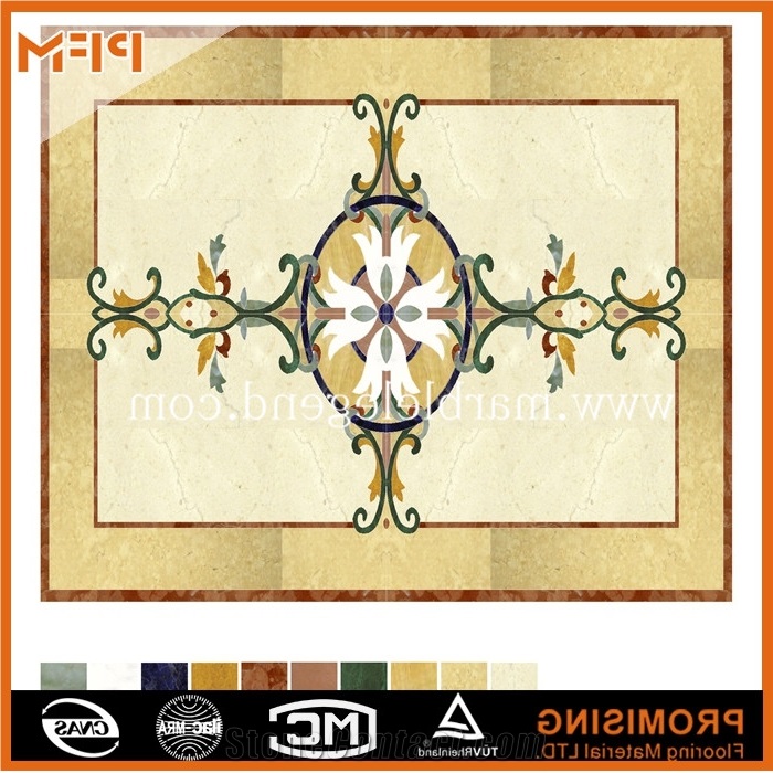 Marble Inlay Flooring Design ,Polished Marble Flooring Tile Marble Inlay Flooring Design, Dark Emperador/Golden Year/Rosso Verona/Crema Marfil/Honey Onyx/Onyx Green/India Green Marble Medallion