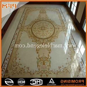 Marble Inlay Flooring Design ,Polished Marble Flooring Tile Marble Inlay Flooring Design, Dark Emperador/Golden Year/Rosso Verona/Crema Marfil/Honey Onyx/Onyx Green/India Green Marble Medallion