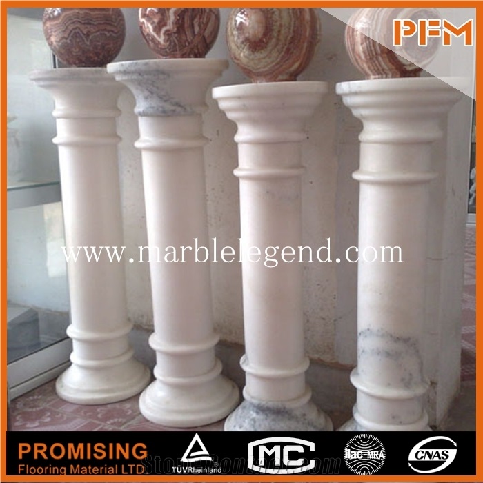 Marble Pedestals - Marble Columns,Natural Stone Column Decorative Marble Roman Columns