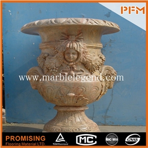 Marble Stone Inlay Flower Pot,Polished Marble Flower Pot