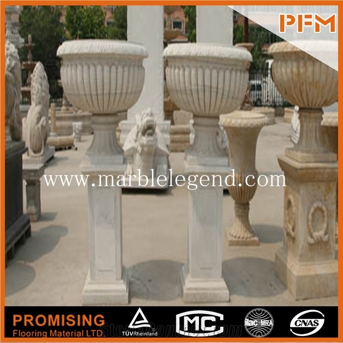 Marble Stone Planters Stone Flower Planter,Big Outdoor Marble Flower Pots