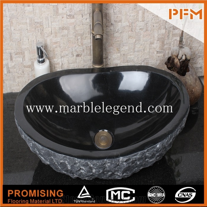 Modern Granite Sink for Bathroom,Bathroom Vessel Sink, Natural Stone Basin