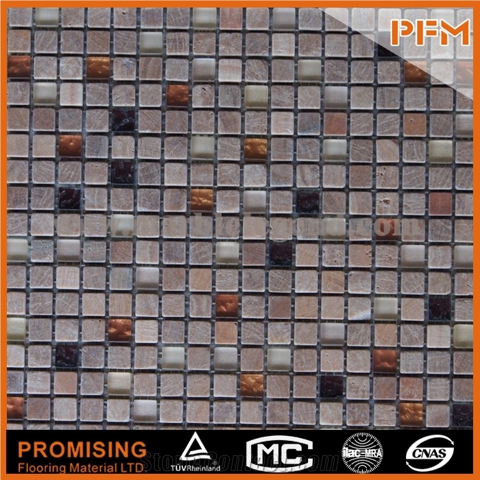 Modern Style Mosaic Design, Special Stone and Glass Mosaic Pattern,Marble Crystal Glass Stone Mosaic