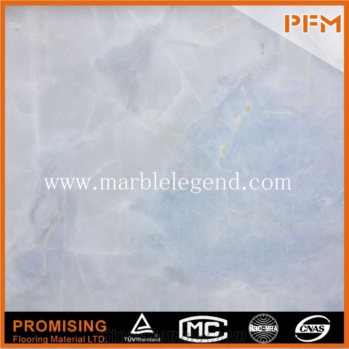 Myanmar Blue with Light Grey Onyx Slabs & Tiles, Book Match, Transparent, Backgroung, Wall Covering, Stair, Skirting, Cladding, Cut-To-Size for Floor Covering, Interior Decoration, Wholesaler