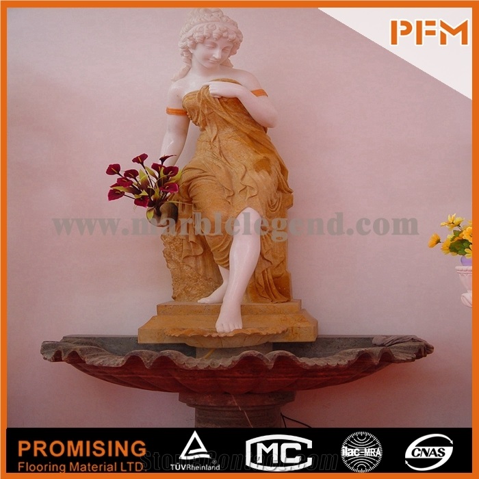 Natrual Sunset Red Marble Human Like Life Statues