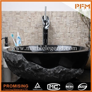 Natural Stone Black Marble Wash Basin Countertop Marble Wash Basin Stone Basin,Bathroom Marble Basin