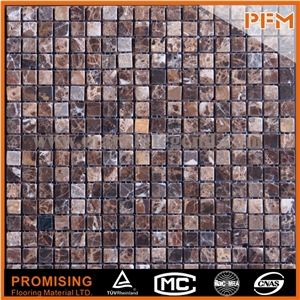 Natural Stone Brown Marble Mosaic for Sale Chinese Emperador Marble Waterjet/Stone Mosaic Pattern