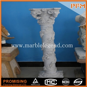 Natural Stone Marble Decorative Roman Column for Sale,Hot Sale Marble Craved Column