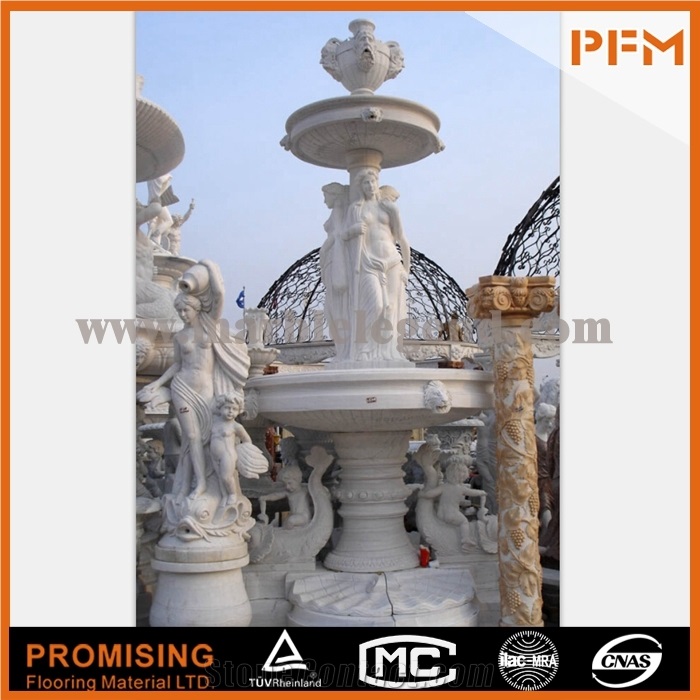 Natural Stone Water Fountains/Garden White Marble Human Like Sculpture(Competitive Price)