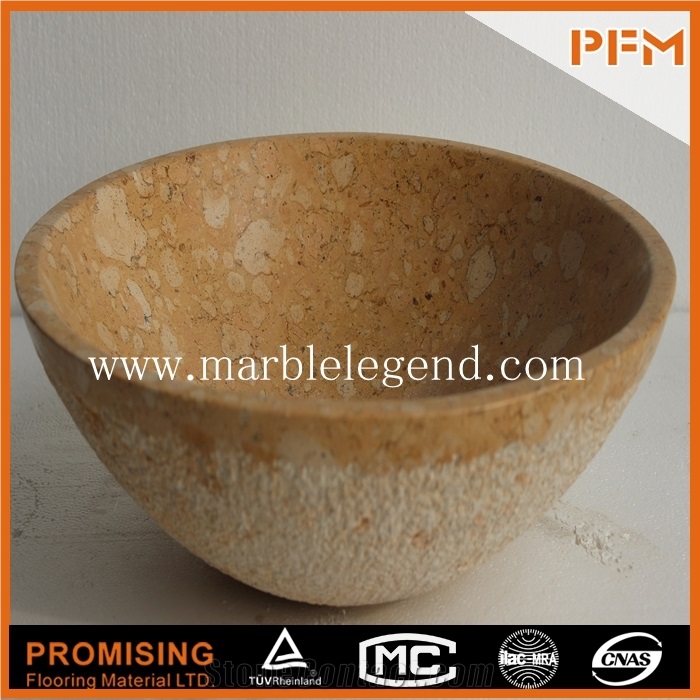 New Good Quality China Yellow Marble Wash Sinks,Natural Stone Sinks ,Marble Basin for Vanity Bathroom,Natural Beige Stone Bathroom Sink, Bathroom Basin, Kitchen Sink