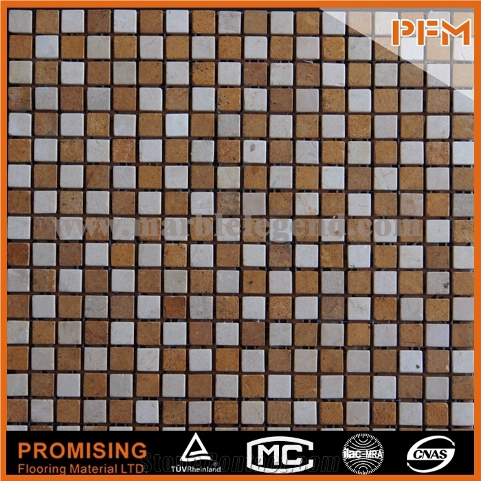 Newest Stone Mosaic,Pebble Stone Mosaic,Long Liner Brown Decorative Wall Tile Glass and Stone Mosaic