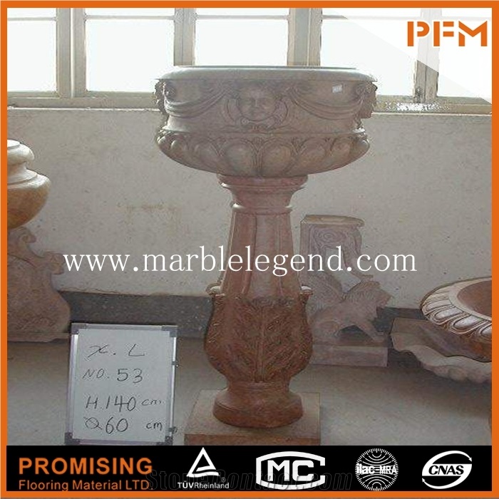 Outdoor Natural Stone Look Marble Flower Pot,Stone Carving Flower Pots