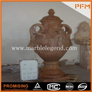 Outdoor Natural Stone Look Marble Flower Pot,Stone Carving Flower Pots