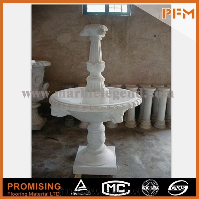 Pfm 2 Tiers Decorative Marble Outdoor Garden Fountains