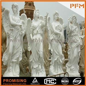 Pfm Hand Carved White Marble Statue, Hunan White Marble Statues