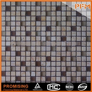 Popular New Fashion Style Interior Glass Mixed Stone Mosaichigh Quality Crystal Glass Mosaic Tile