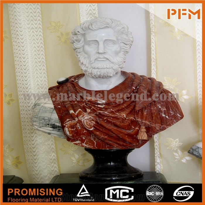 Red Jade and Hunan White Marble Sculptured Statue /Western/European Customized Figure Human/ Hand Carving/