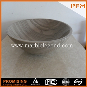 Simple Design Round Rough Marble Cheap Natural Stone Outdoor Sink,Imported Natural Stone Grey Series Marle Sink