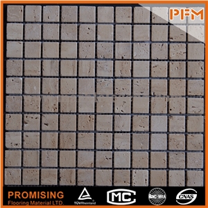 Square Brown Vitreous Glass Mixed White Marble Mosaic Tiles China Factory Wholesale Mosaic